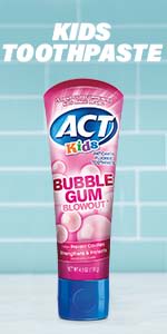 ACT Kids Anticavity Fluoride Toothpaste 4.6 oz. Bubble Gum Blowout