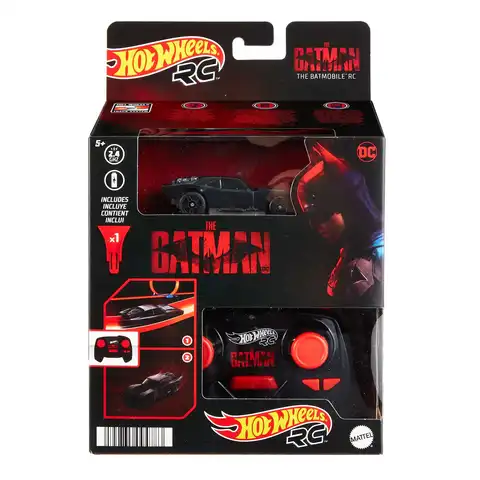 Hot Wheels 1:64 Scale RC Batmobile with USB Rechargeable