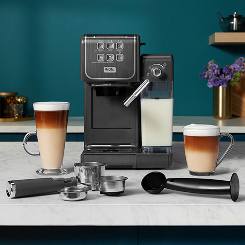 Mr. Coffee New One-Touch CoffeeHouse Espresso, Cappuccino, and Latte Maker,  White 