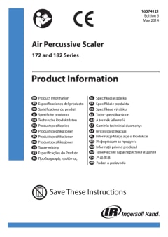 Ingersoll Rand 125-A Air Percussive Needle Scaler, 4,800 BPM