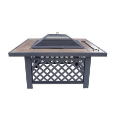 Style Selections 37 5 In W Black Steel Wood Burning Fire Pit In The Wood Burning Fire Pits Department At Lowes Com