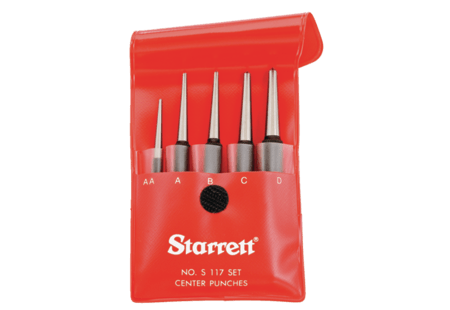 Starrett - Pin Punch Set: 8 Pc, 0.0625 to 0.25″ - 86420643 - MSC