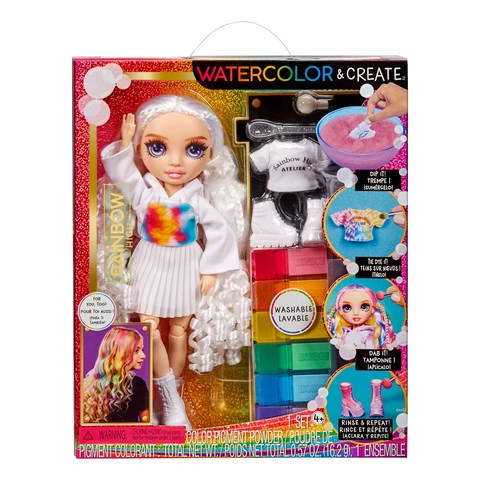 Rainbow High Watercolor & Create Fashion DIY Doll with Rainbow High Watercolor & Create Fashion DIY Doll with
