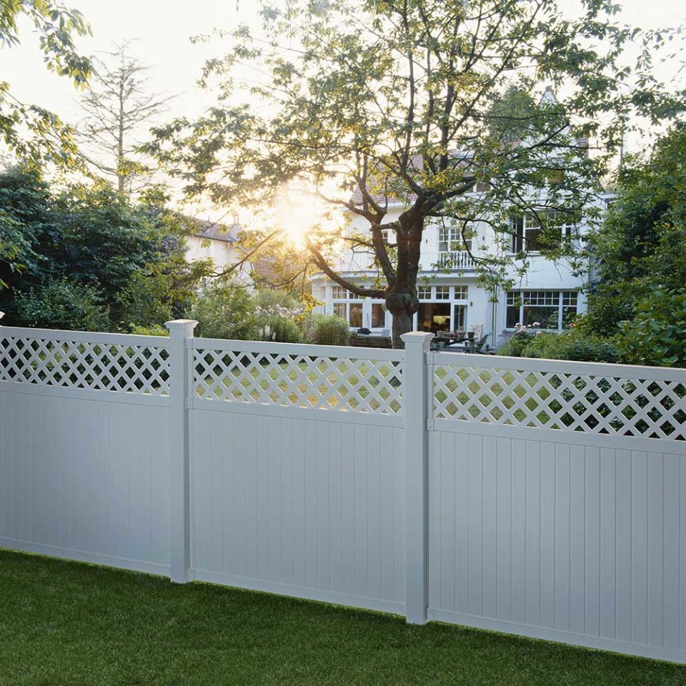 Details about   Lattice Vinyl Privacy Screen Fence Panel Outdoor Fencing Garden Yard Garbage 