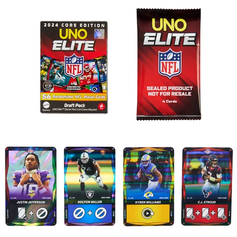 UNO Elite NFL Draft Pack Cards with 4 Surprise Collectible Foil Cards Players May Vary Walmart