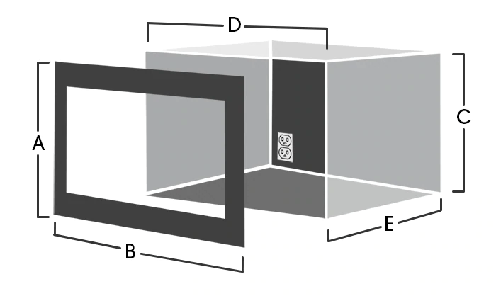 809959-Standard Microwave 27 Stainless Trim - E Series