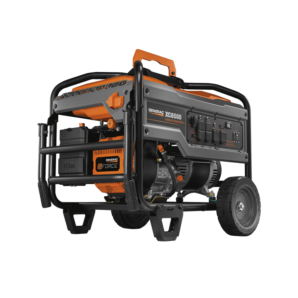 Generac XC 6500-Watt Gasoline Powered Portable Generator, CARB Compliant