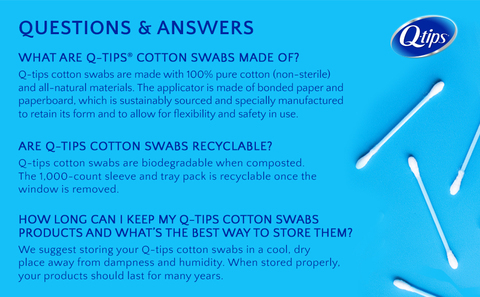 Q Tips Original Cotton Swabs 500 count 