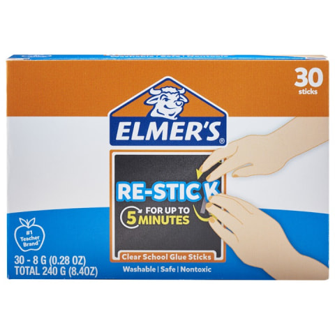 Elmer's School WashableRemovable Glue Sticks, 0.24 oz., White, 30/Pack  (E556) - Yahoo Shopping