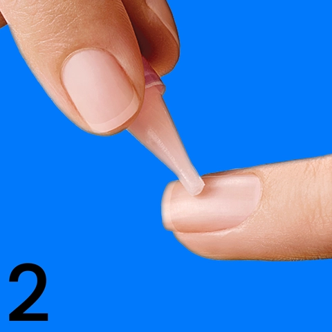 2. Apply glue to natural nail.