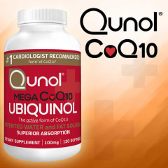Qunol Mega CoQ10 100 mg Ubiquinol, 120 Softgels