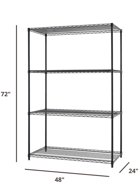 TRINITY 4-Tier Wire Shelving Rack