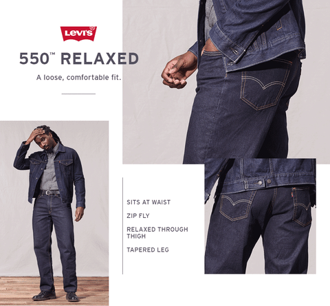 difference between levi's 550 and 560 jeans