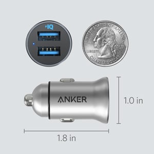 Anker chargeur pour voiture 2 ports USB PowerDrive III Alloy, Commandez  facilement en ligne