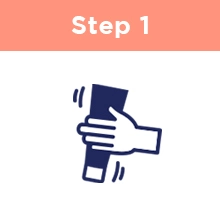 Step One: A hand shaking a tube