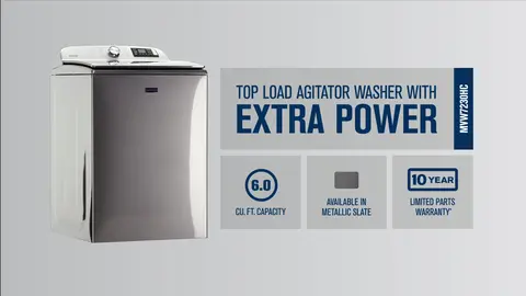 Maytag® 6.0 Cu. Ft. Metallic Slate Agitator Top Load Washer with