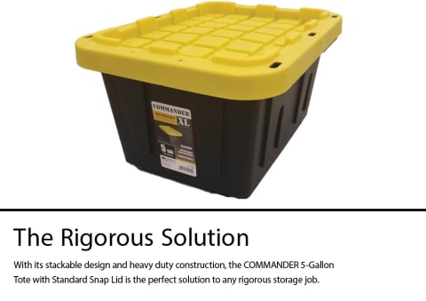 commander 5 gallon tote
