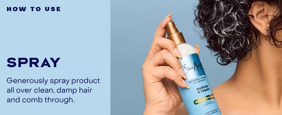 Image of a hand holding our spray.