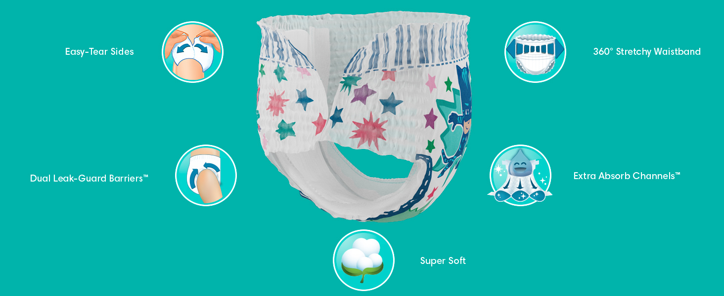 Pampers Boys Easy Ups Training Underwear Size 4t-5t (37+ Lb.), Potty  Training, Baby & Toys