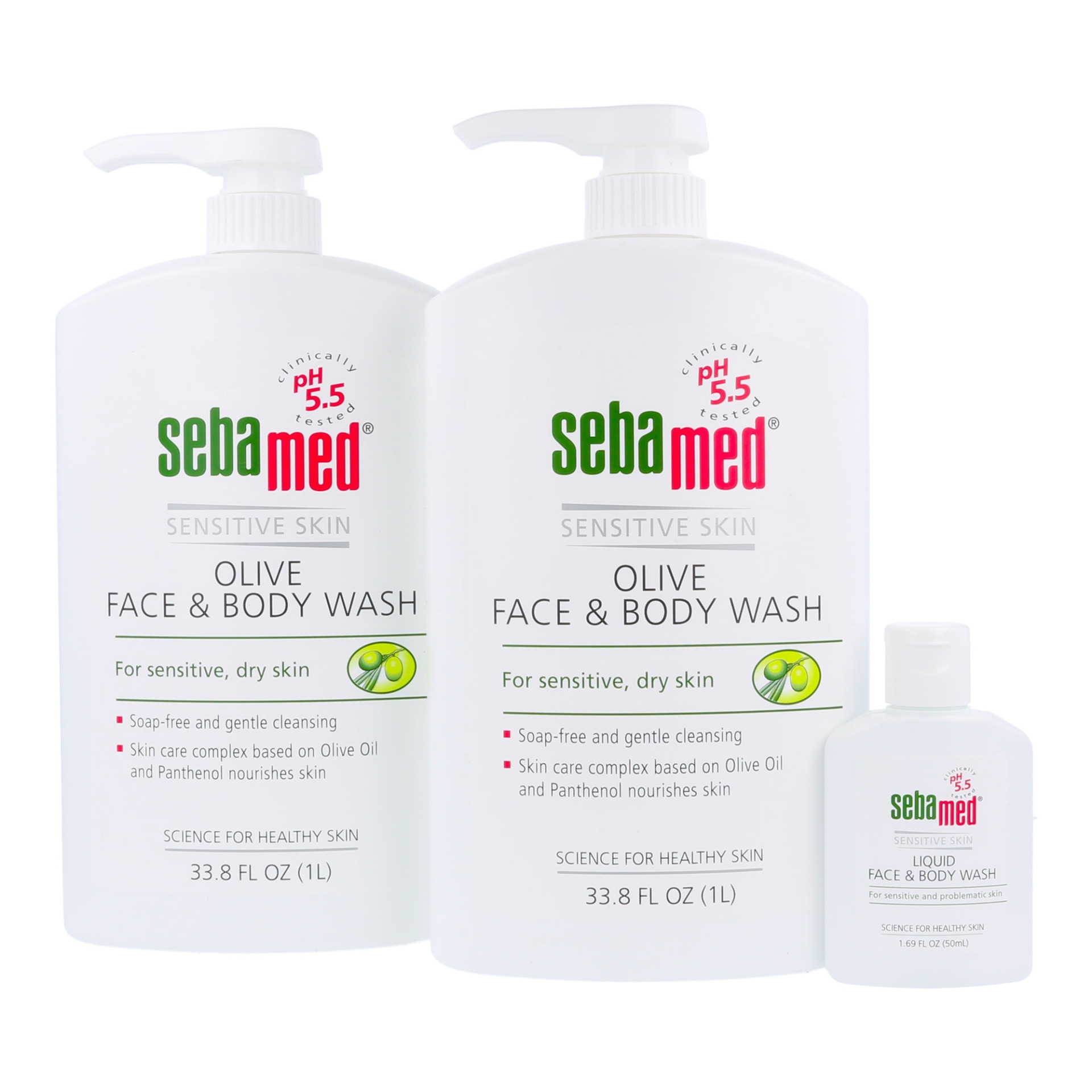 sebamed soap free face & body wash and travel size wash