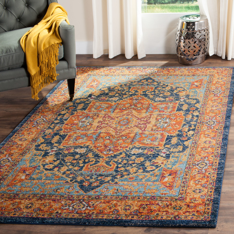 Safavieh Bellagio Montoro 2 x 3 Dark Gray/Multi Indoor Abstract Global Handcrafted Throw Rug Safavieh Bellagio Montoro 2 x 3 Dark Gray/Multi Indoor Abstract Global Handcrafted Throw Rug