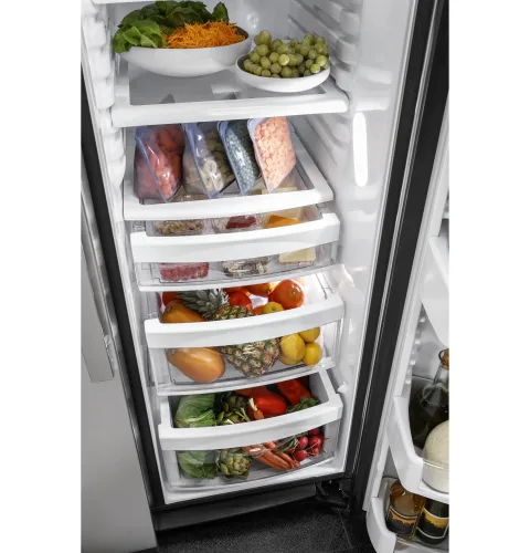 GE GSS25IYN-FS 25.1 CuFt Side-by-Side Refrigerator in
