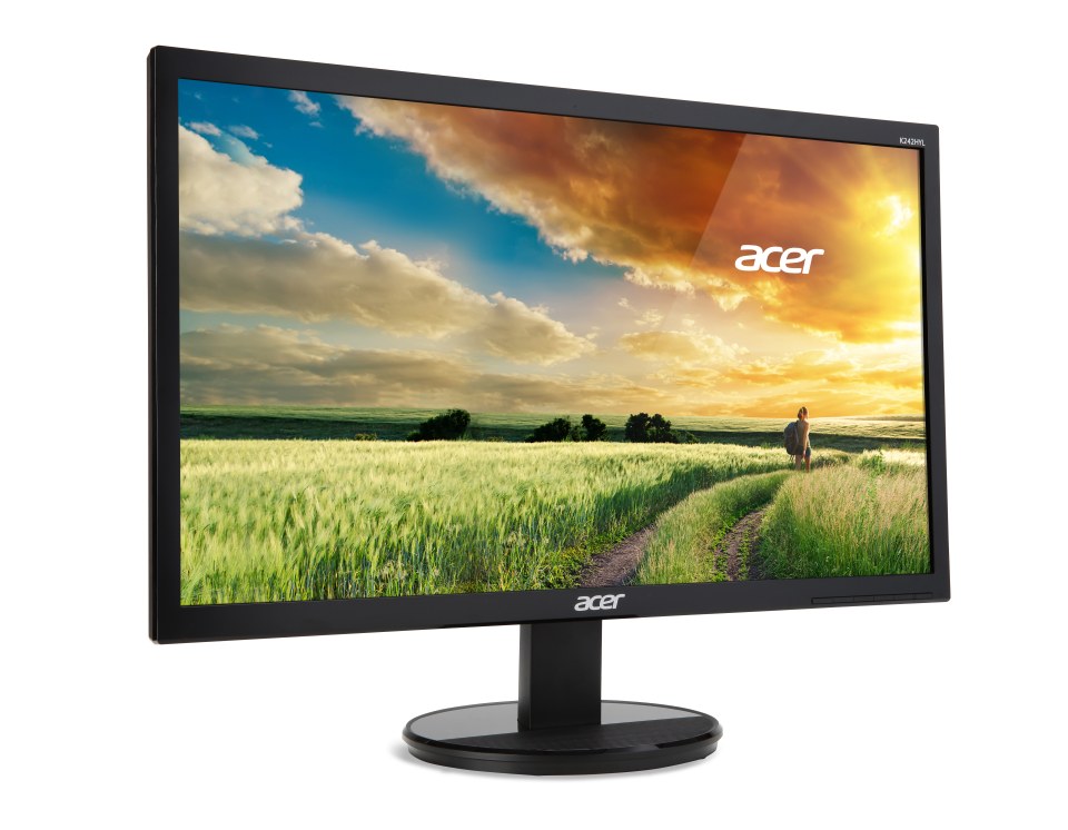 Acer 24 1920x1080 VGA DVI 60Hz 4ms LCD Monitor- K242HYL