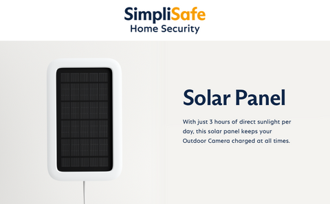 simplisafe outdoor camera solar panel