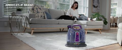 Bissell SpotClean Pro Pet Portable Carpet Cleaner in Purple and Black