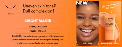 NYX Professional Makeup Bright Maker Primer, Translucent, 0.27 fl oz 