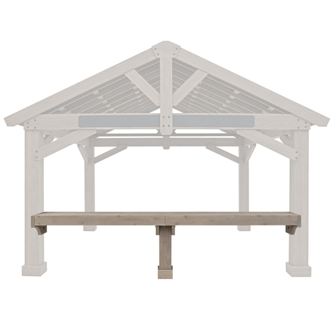 16 ft x 14 ft Timber Frame Pavilion Wood Counter