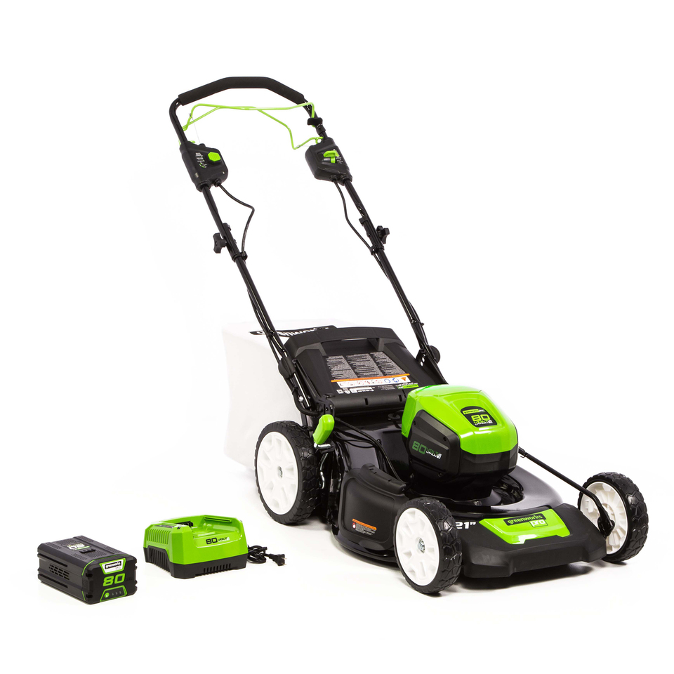 Greenworks 80V 21" Self Propelled Mower, 5Ah Battery and Charger