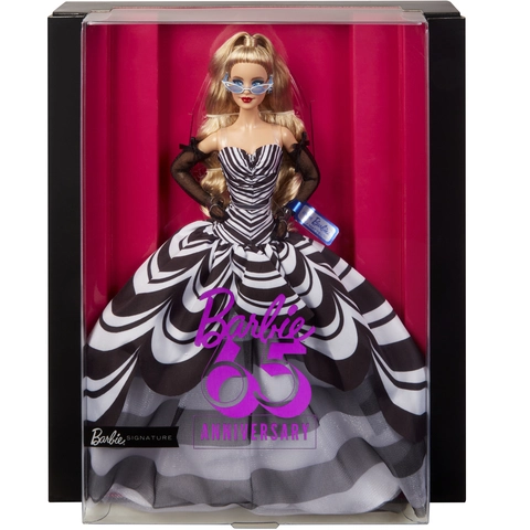 Barbie Signature 65th Anniversary Collectible Doll with Black and