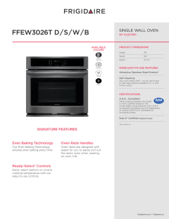 frigidaire ffew3026td