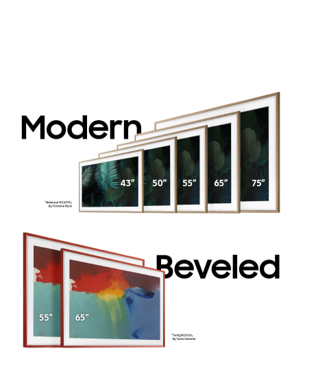 A méret alapján találja meg a megfelelő előlapot Frame TV-je számára