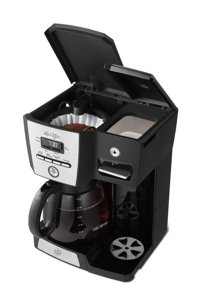 12-Cup Programmable Black Coffee Maker with Hot Water Dispenser – Arborb