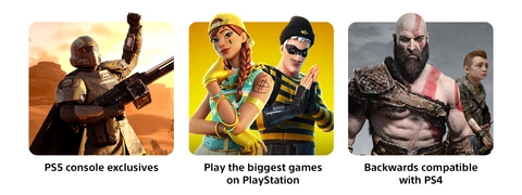 PS5 console exclusives, Play the biggest games on PlayStation, Backwards compatible with PS4