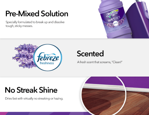 Swiffer WetJet Multi Purpose Cleaner Solution Febreze Lavender Enhanced Content