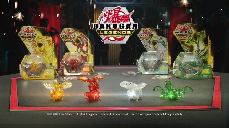 Bakugan Legends Nova Dragonoid X Nillious Clear Light Up Bakugan With Trading Card