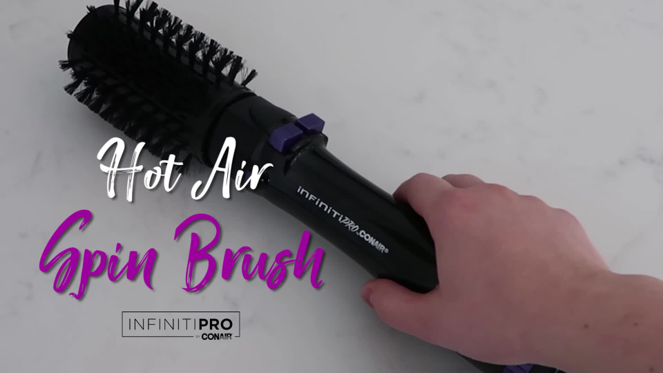 INFINITIPRO BY CONAIR Spin Air Rotating Styler Hot Air Brush with 2