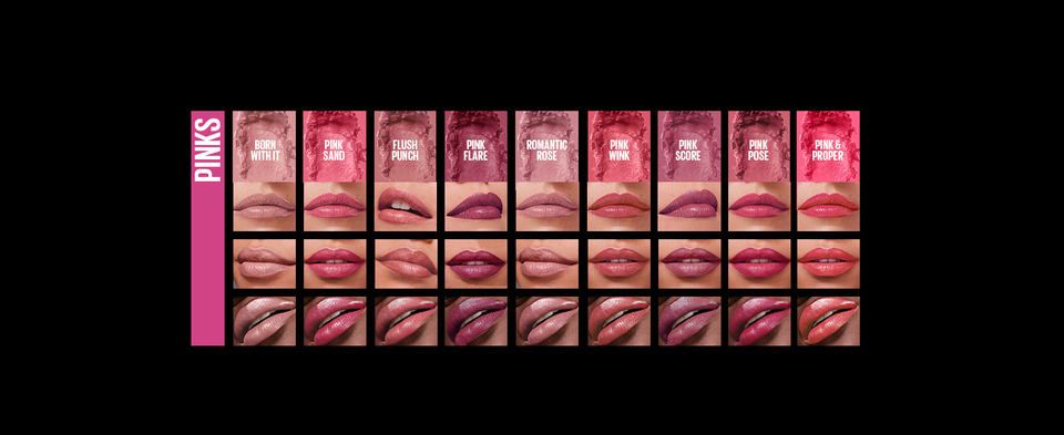 Pink Lipstick, Maybelline Cream Finish Color Sensational Sand