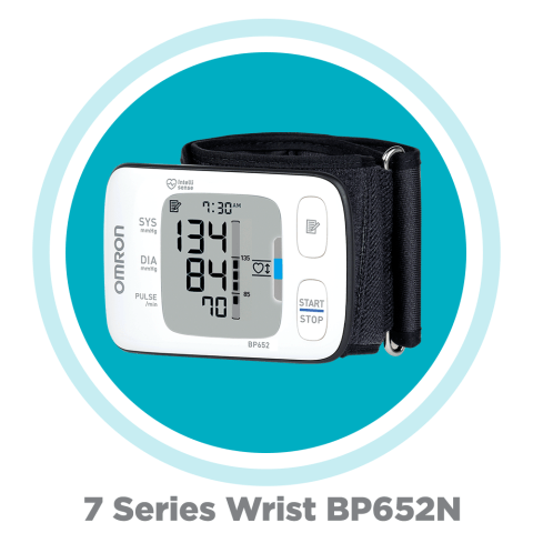 Omron 7 Series Wireless Wrist Blood Pressure Monitor Black BP654 - Best Buy