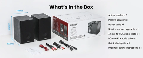 Edifier R990BT 2.0 Active Bluetooth Bookshelf Speakers, Powered