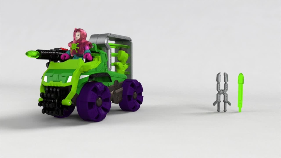 thumbnail video image 2 of Imaginext DC Super Friends Lex Luthor Hauler, 2 of 4