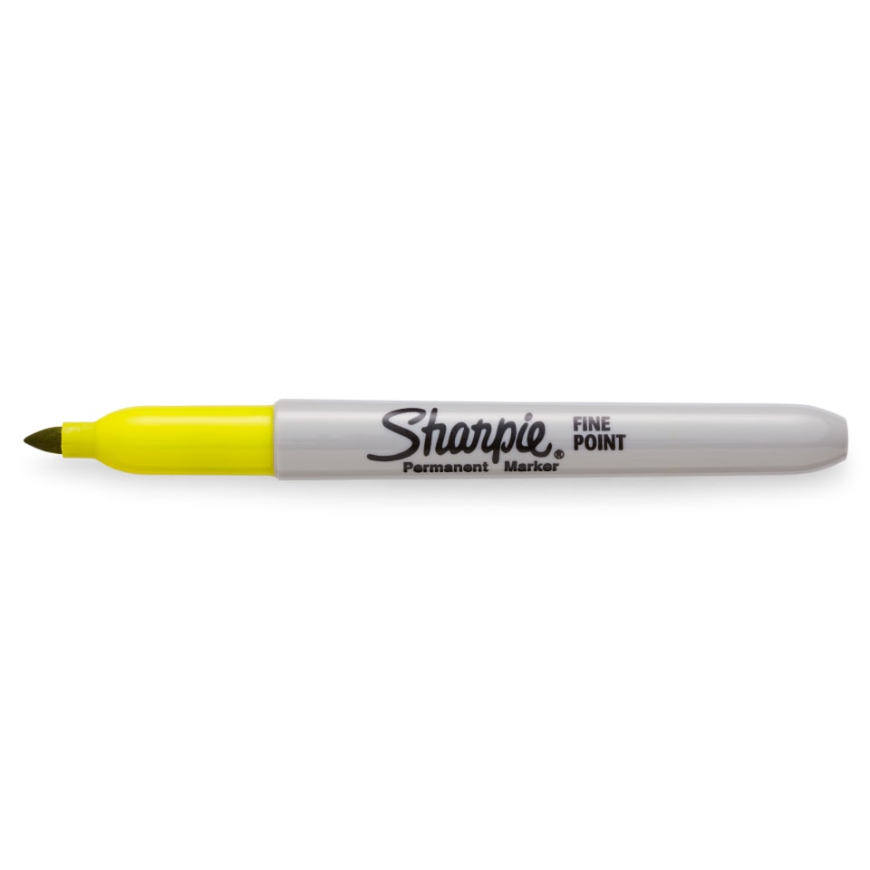 Sharpie Permanent Marker, Ultra Fine Point, Supersonic Yellow, Each