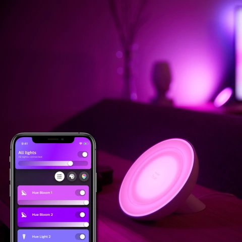 Philips Hue Bloom Table Lamp White and Color Ambiance - Best Buy