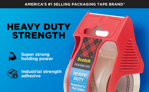 Scotch Heavy Duty Shipping Packaging Tape, 1.88 in x 54.6 yd
