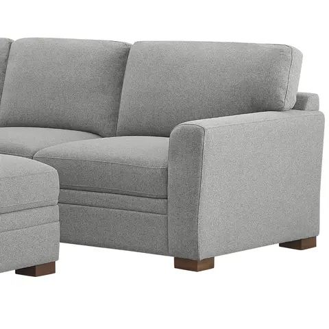 Thomasville Langdon Sectional featuring the curved shaped of the arm