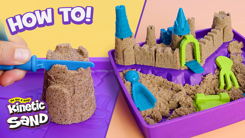 Kinetic Sand Deluxe Beach Castle Set with Molds & Tools 