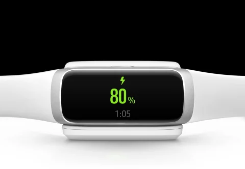 SAMSUNG Galaxy Fit - Bluetooth Smart Watch (46mm) Silver- SM